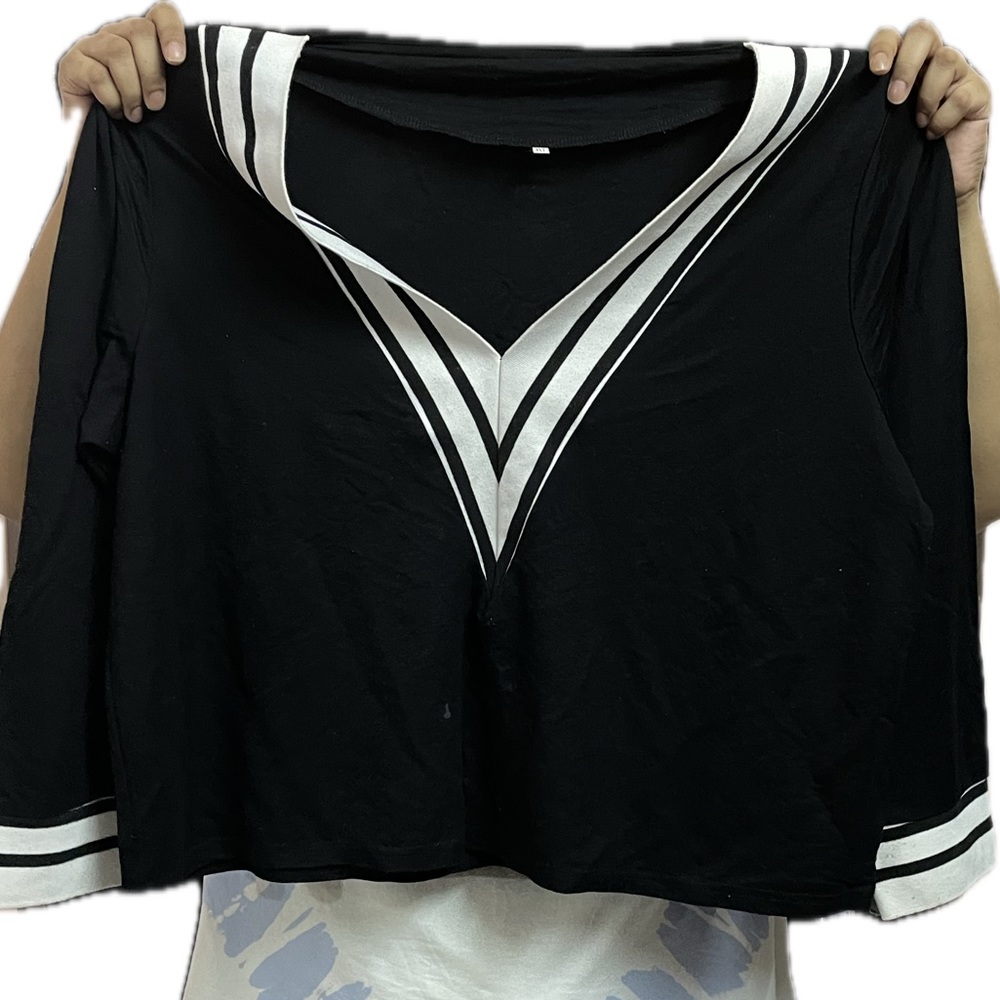 Plus Size | Curve & Casual comfortable black jersey top by SHEIN - Picture 1 of 2
